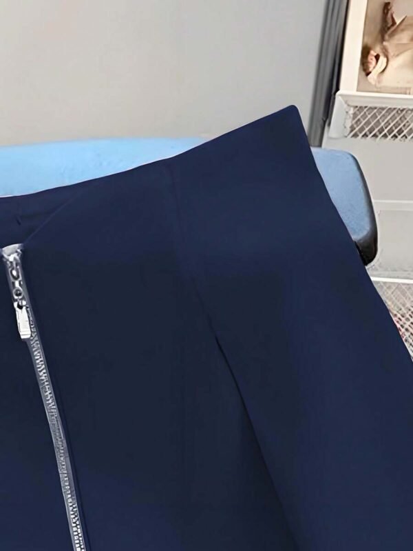 Shorts casuales para mujer con cierre de cremallera metálico - Imagen 2