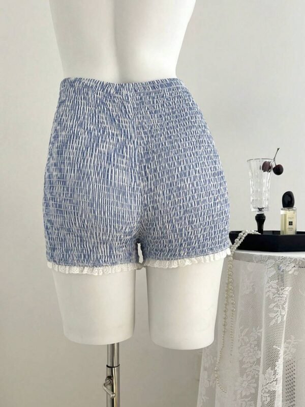 Short de mujer con parches de encaje con alto estiramiento - Imagen 3