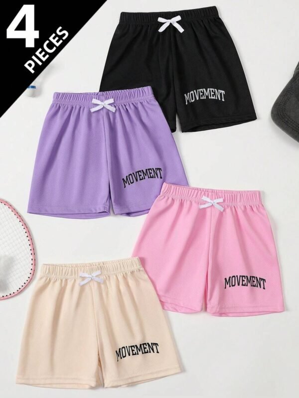 Pantalones cortos deportivos unicolor para niñas