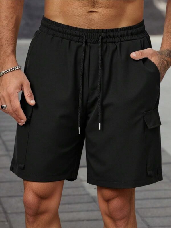 Pantalones cortos casuales de hombre con cordón