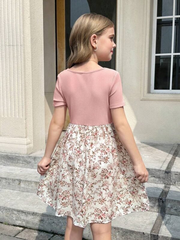 Vestido casual para niña preadolescente con cuello redondo - Imagen 3