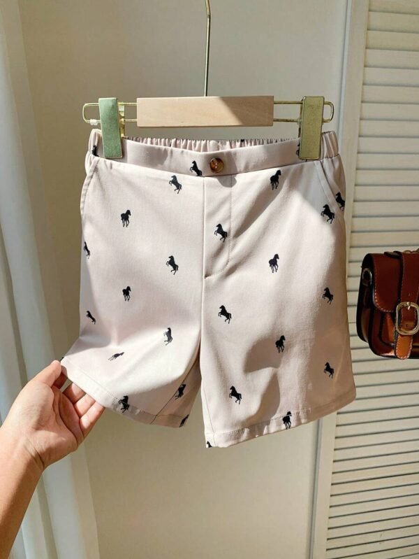 Pantalones cortos con cinturón elástico en la cintura - Imagen 3