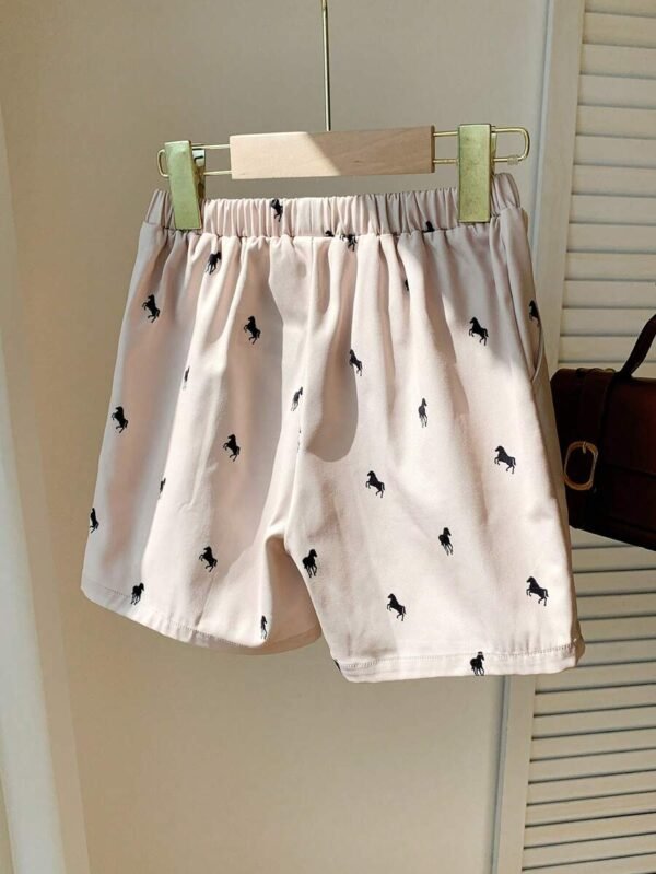 Pantalones cortos con cinturón elástico en la cintura - Imagen 2