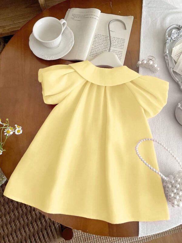 Vestido de manga corta con cuello Peter Pan - Imagen 3