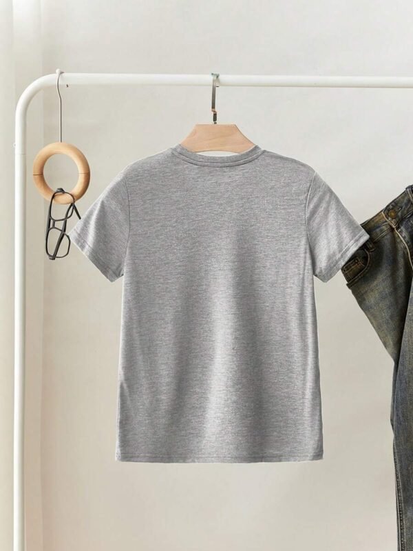 Camiseta de manga corta, cuello redondo y ajuste regular para mujer - Imagen 3