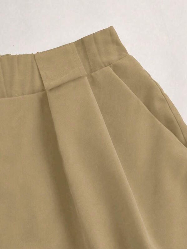 Pantalones cortos sueltos y casuales con cordón de contraste para mujer - Imagen 2
