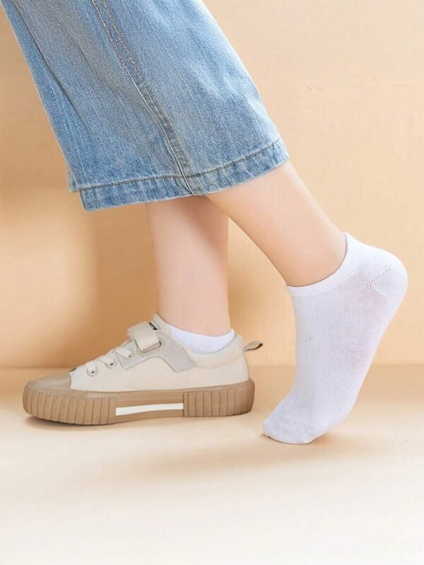 1 Par de calcetines deportivos clásicos de unicolor para niños - Imagen 3