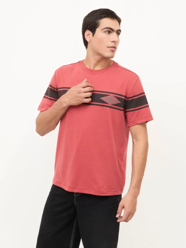 Playera Fit Boxy Estampada Roja