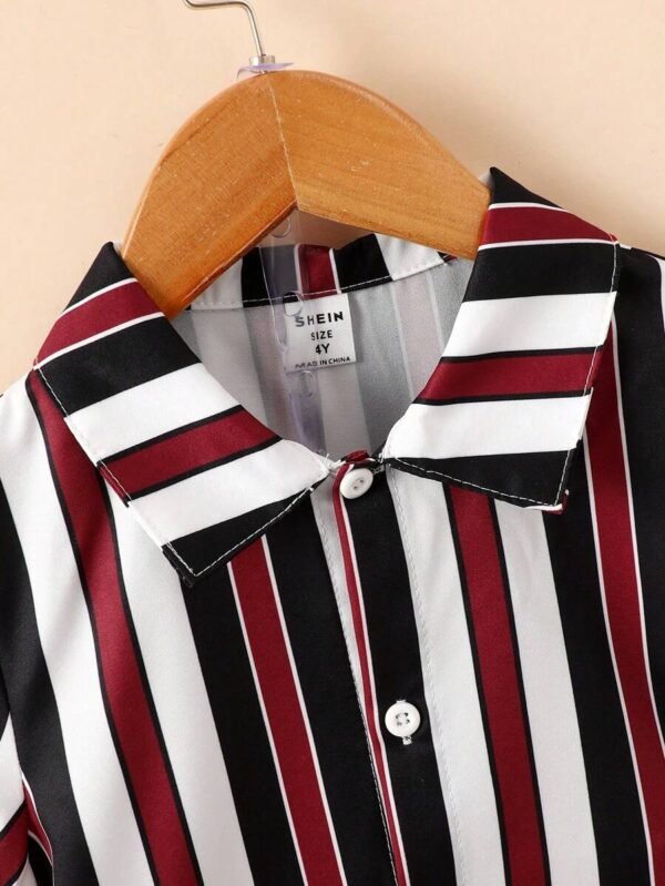 Camisa & Shorts con estampado de rayas para niños - Imagen 2