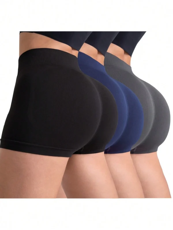 Pantalones cortos sin costuras de cintura alta para mujer