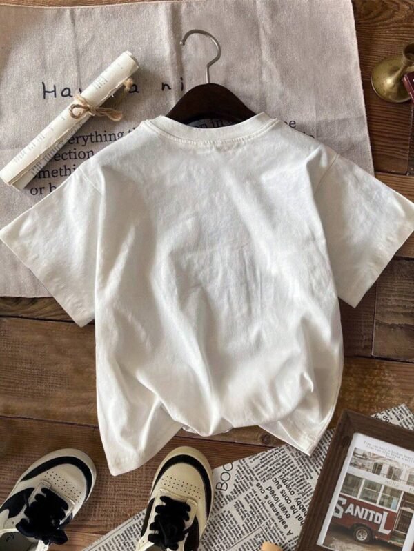 Camiseta ajustada de mujer de manga corta con cuello redondo - Imagen 3