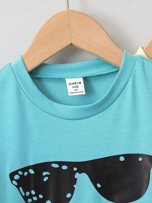 Camisetas holgadas y cómodas con estampado para niño pequeño - Imagen 2