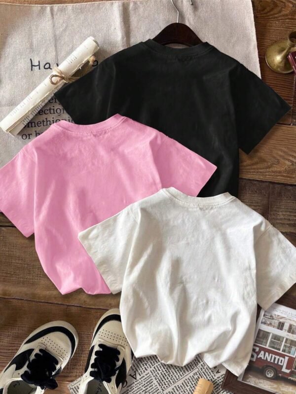 Camisetas ajustadas de mujer de manga corta con cuello redondo - Imagen 3
