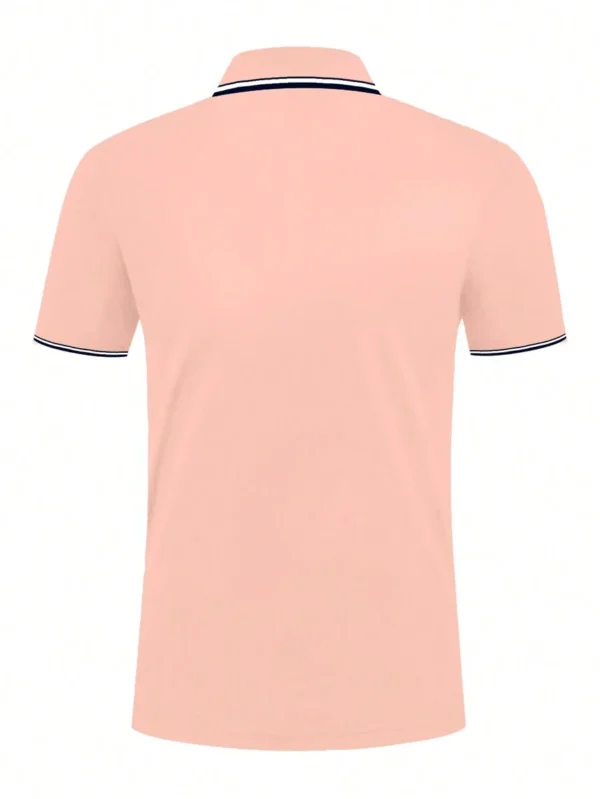 Camiseta polo de verano de manga corta a rayas - Imagen 2