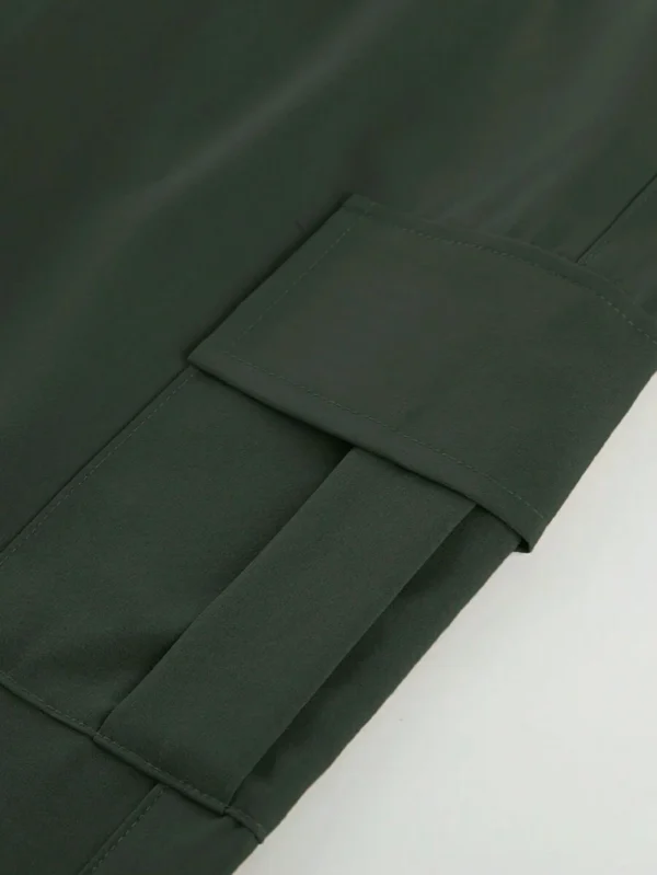 Pantalón tipo cargo de ajuste suelto y pierna recta - Imagen 2