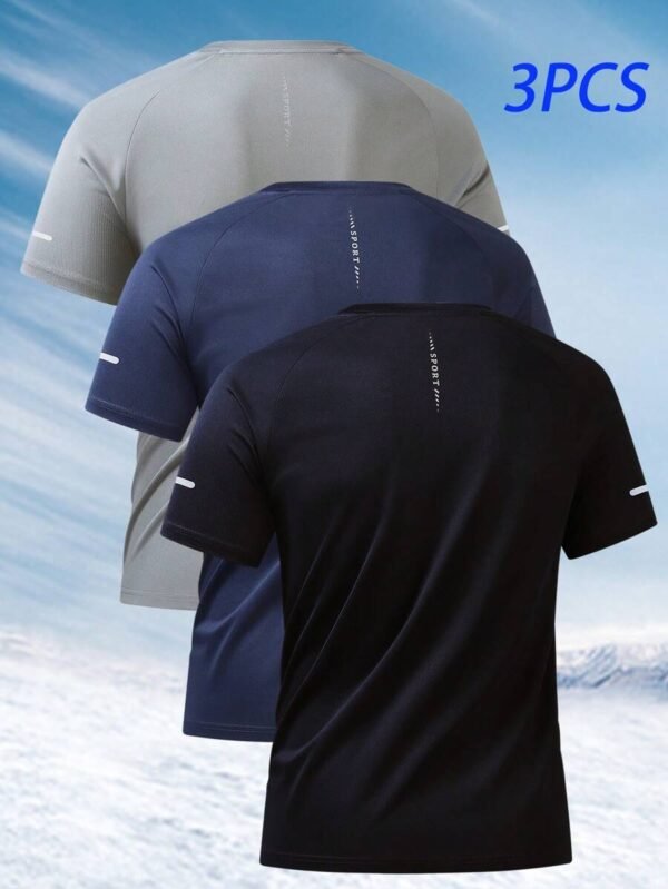 Camisetas de malla con cuello redondo para deportes - Imagen 3