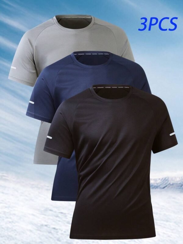 Camisetas de malla con cuello redondo para deportes