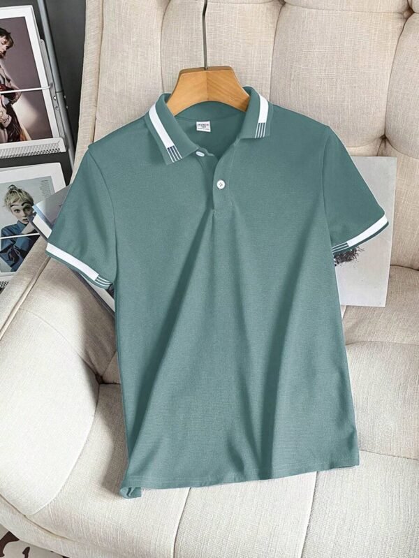 Camisa polo de manga corta con cuello casual para niños