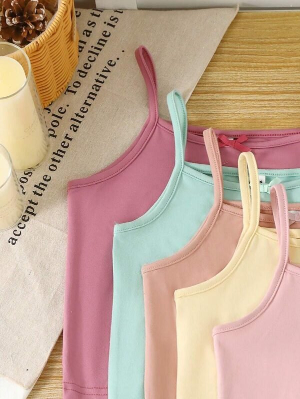 Tops casuales y cómodos de tirantes finos para niñas - Imagen 2