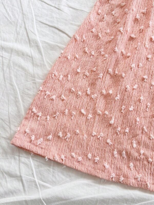 Vestido de verano para mujer con cuello halter y espalda descubierta con textura - Imagen 2