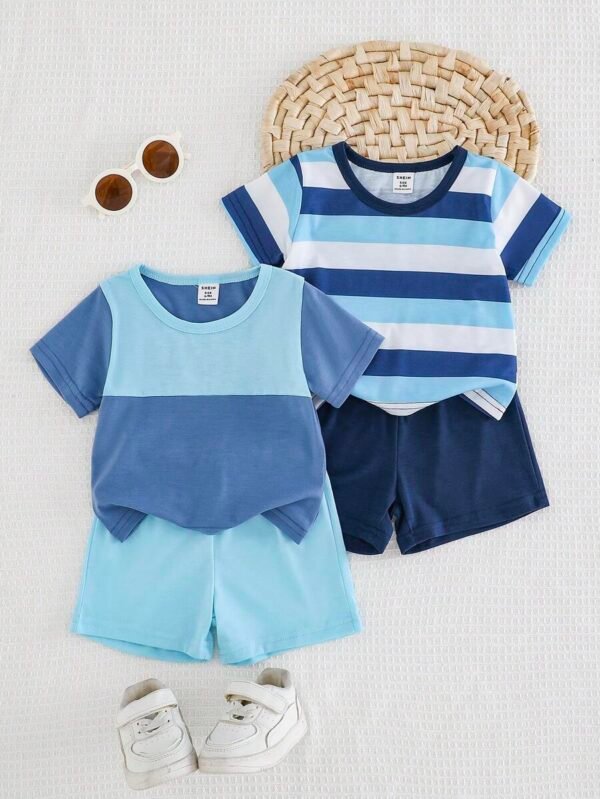 Conjunto de ropa informal a cuadros para bebés niños
