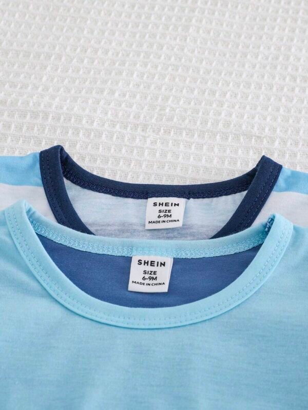 Conjunto de ropa informal a cuadros para bebés niños - Imagen 2