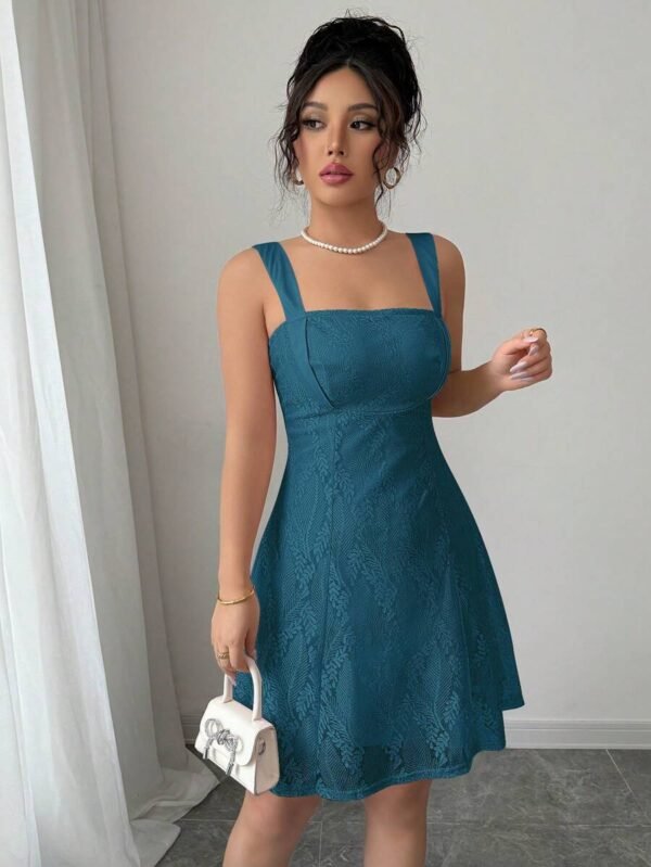 Vestido elegante y romántico de línea A sin tirantes para mujer