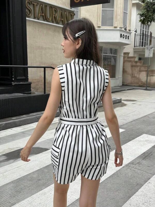 Mono a rayas azul y blanco de moda para chicas adolescentes - Imagen 3