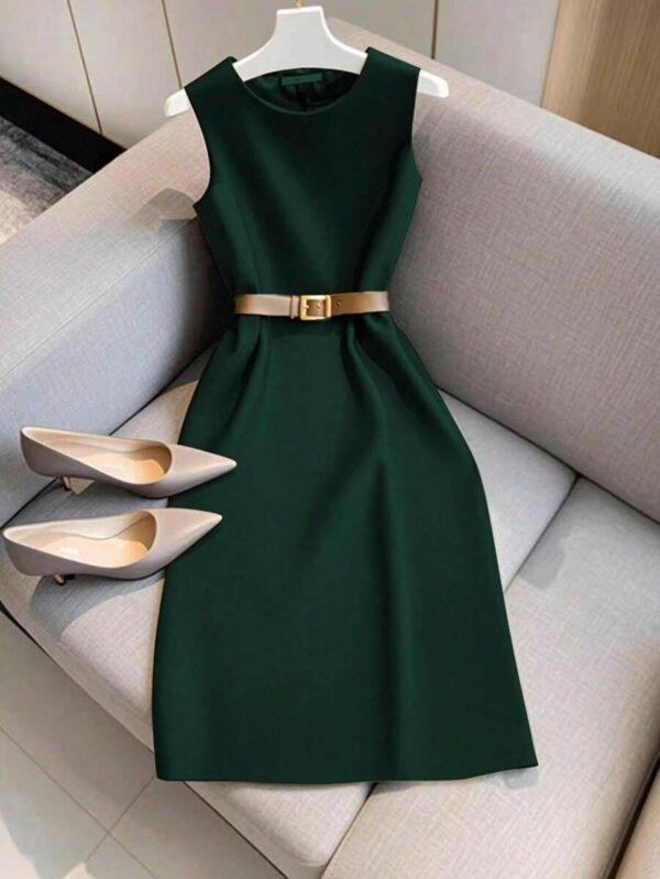Vestido elegante sin mangas de alta gama