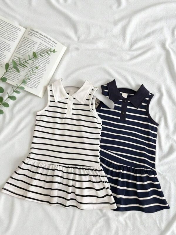 Vestido de tirantes de chaleco para niñas pequeñas