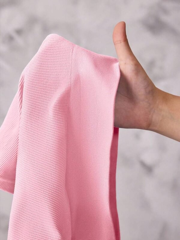 Pantalones cortos de mujer de unicolor con cintura alta - Imagen 2