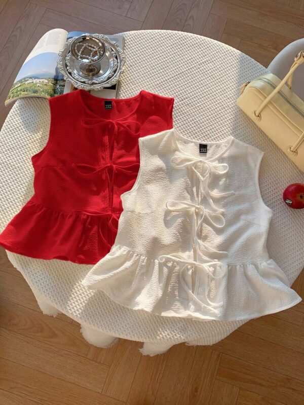 Blusa de verano unicolor para mujer 1 pieza
