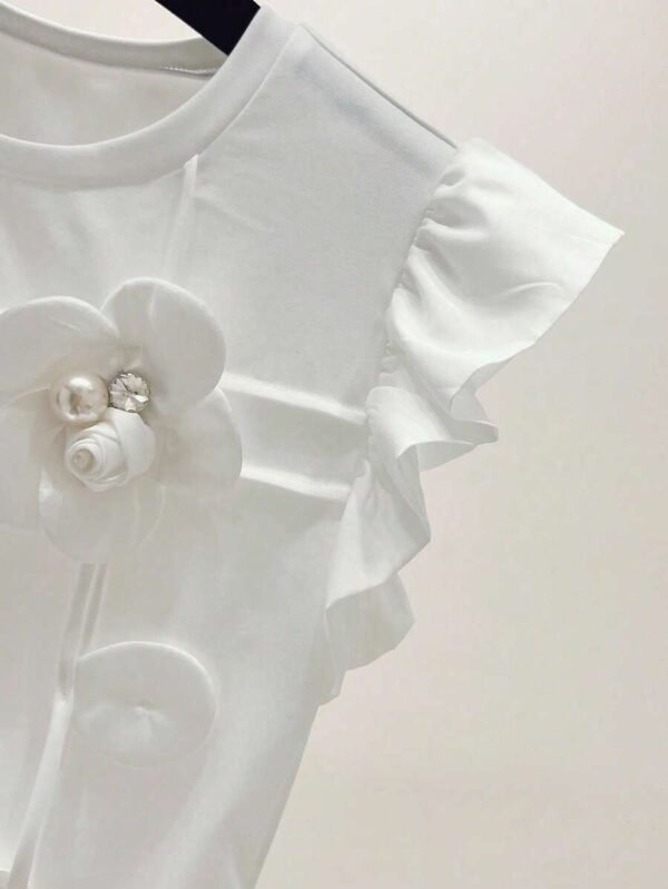 Blusa casual y linda para mujer con mangas cortas - Imagen 2