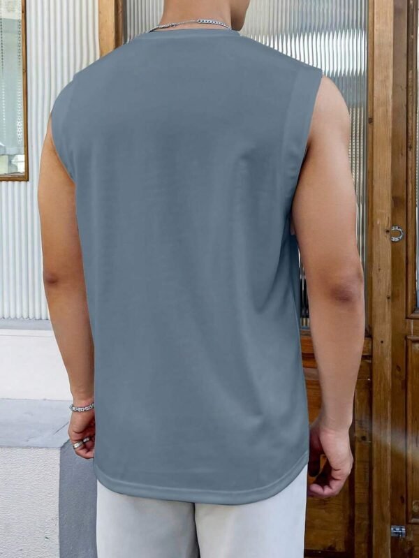 Top tank unicolor para hombre - Imagen 3
