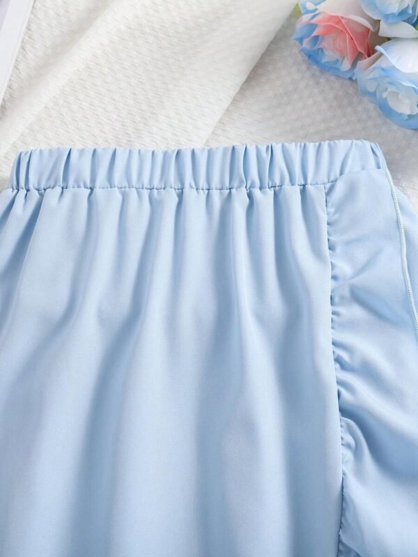 Falda De Gasa Con Borde De Volantes Para Niña - Imagen 3
