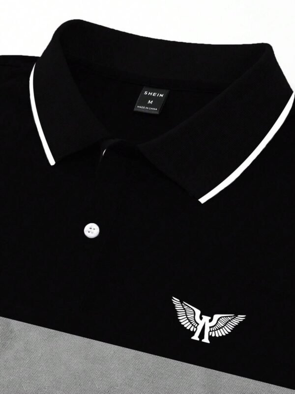 Camiseta Tipo Polo Para Hombre Con Impresión De Alas - Imagen 3