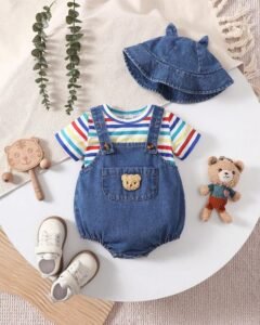 Conjunto de bebé con diseño de oso para niño