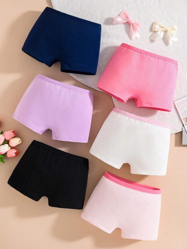 Set de 6 piezas de bragas de algodón estampadas con moño - Imagen 3