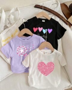 Camiseta informal con diseño minimalista de dibujos animados