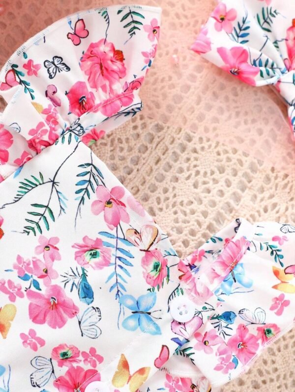 Vestido sin mangas con estampado floral acuarela - Imagen 2