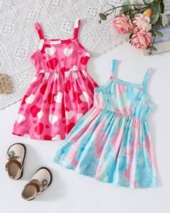 Vestido de tirantes finos elegante con estampado completo casual