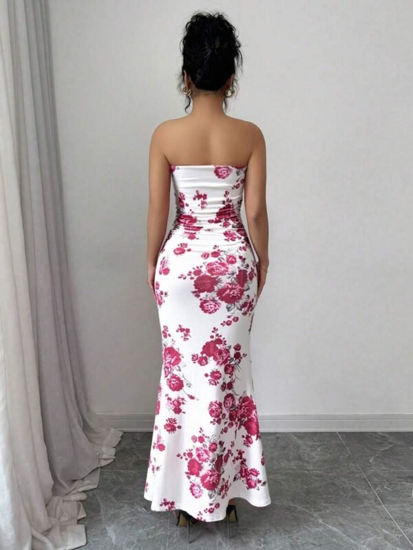 Vestido de mujer de estampado floral elegante all-over - Imagen 3