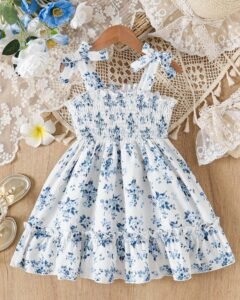 Vestido sin mangas para bebé niña con estampado floral