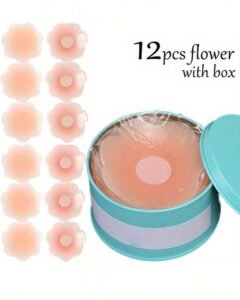 12 piezas de tapacubres de silicona reutilizables para pezones