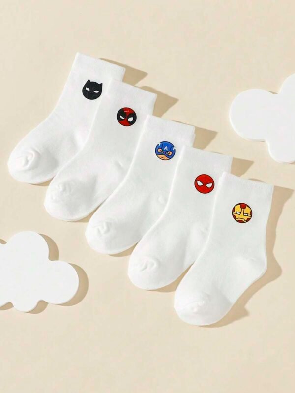 1 par de calcetines deportivos transpirables con diseño aleatorio - Imagen 3