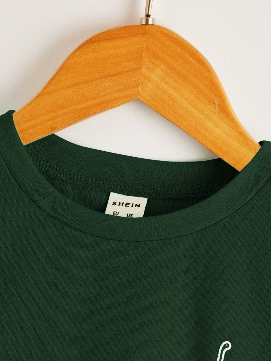 Camiseta de manga corta con cuello redondo y estampado - Imagen 2