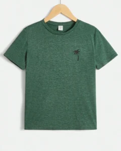 Camiseta Informal De Cuello Redondo Y Manga Corta Para Niño