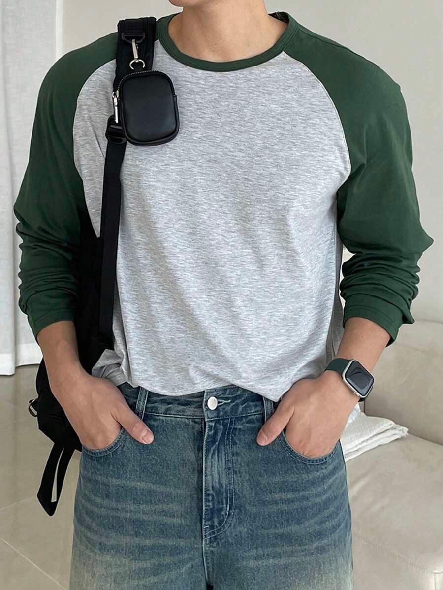 Camiseta de manga raglán con bloques de color - Imagen 2