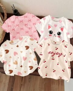 Camisetas básicas de manga corta y cuello redondo