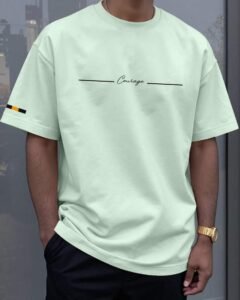 Camiseta de cuello redondo de manga corta con estampado